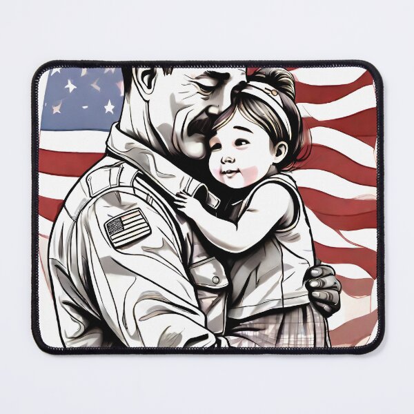 Item preview, girl hugs her grandfather on Veterans Day[emo009] designed and sold by Goodsallday.