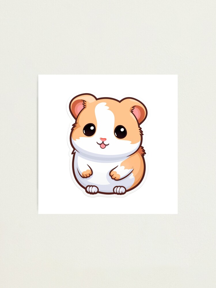 Cute Kawaii Dwarf Hamster Cartoon T-Shirt For A Girl Cute Kawaii Dwarf Hamster Cartoon T-Shirt For A Girl