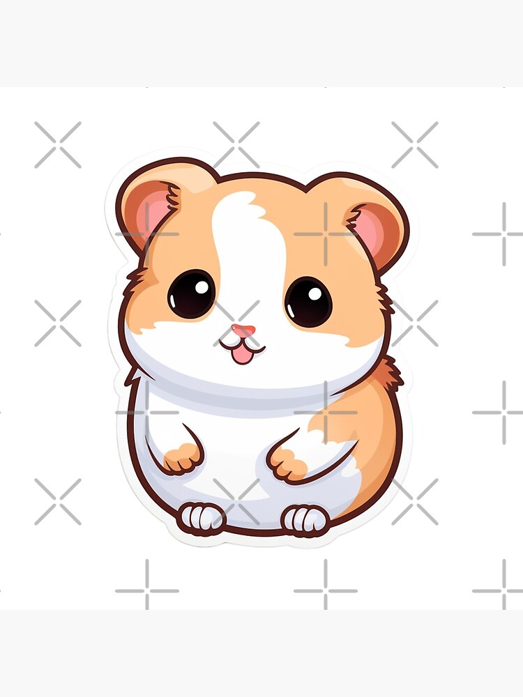 Cute Kawaii Dwarf Hamster Cartoon T-Shirt For A Girl Cute Kawaii Dwarf Hamster Cartoon T-Shirt For A Girl