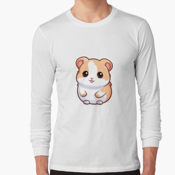 Cute Kawaii Dwarf Hamster Cartoon T-Shirt For A Girl Cute Kawaii Dwarf Hamster Cartoon T-Shirt For A Girl