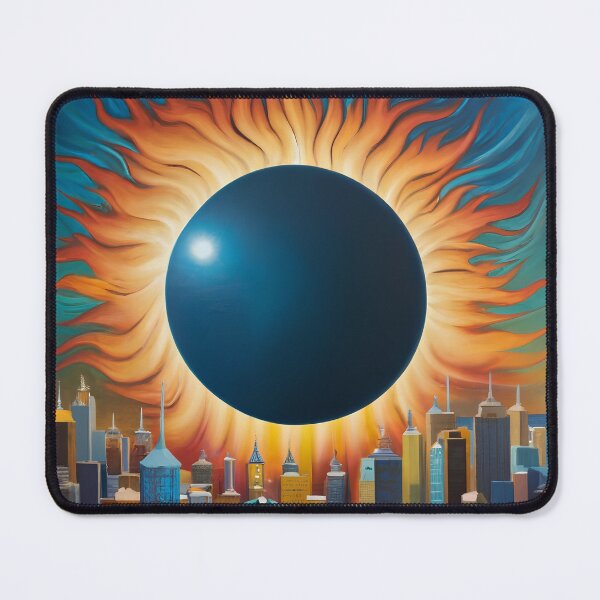 Item preview, Abstract Total Solar Eclipse Sun Moon Phase Earth designed and sold by Lannanun.