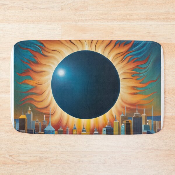 Item preview, Abstract Total Solar Eclipse Sun Moon Phase Earth designed and sold by Lannanun.
