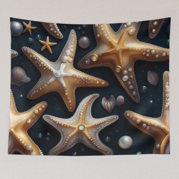 Item preview, Liquid Gold and Pearls Beautiful Starfish designed and sold by purplesensation.