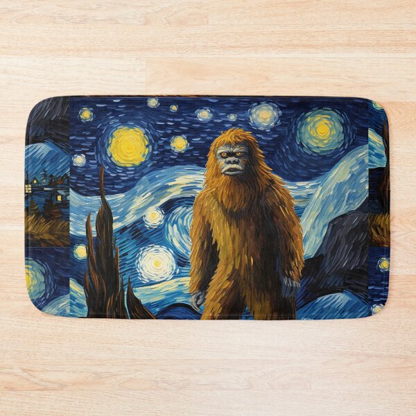 Artikelvorschau, Sasquatch Starry Night Bigfoot van Gogh Gemälde entworfen und verkauft von Vangoholic.