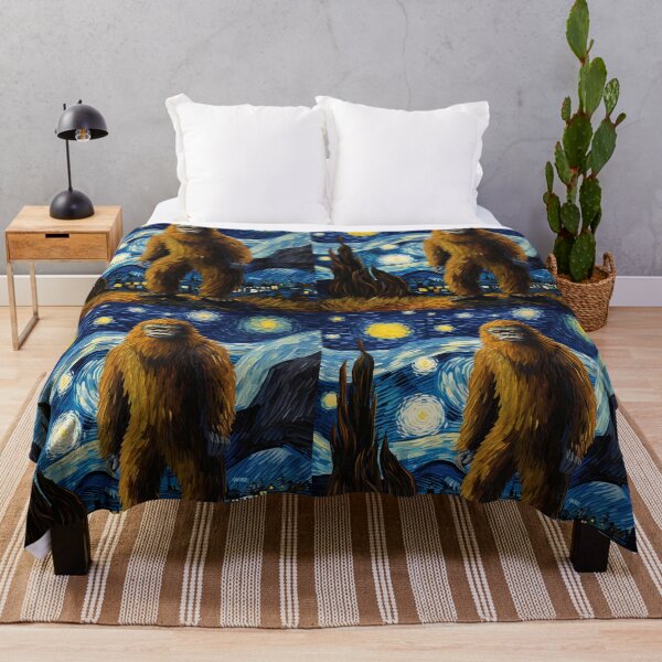 Artikelvorschau, Sasquatch Starry Night Bigfoot van Gogh Gemälde entworfen und verkauft von Vangoholic.