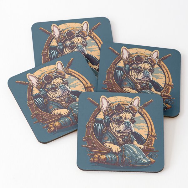 Item preview, "Aviator Chic: A French Bulldog's Vintage Adventure in Vector Art" designed and sold by Best-Art-32.
