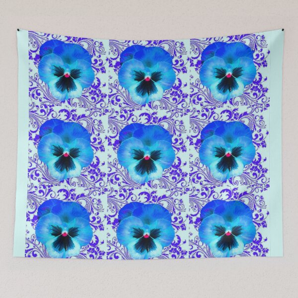 Item preview, BLUE PANSIES GRID LOCK designed and sold by sharlesart.