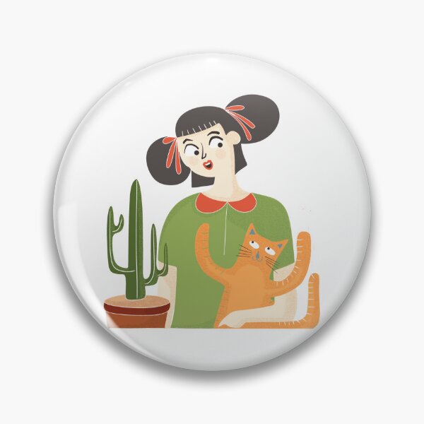 Item preview, Cat Cactus | Humor | Colorful | Retro | Midcentury Style | Fun | designed and sold by geetasadashivan.