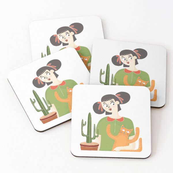 Item preview, Cat Cactus | Humor | Colorful | Retro | Midcentury Style | Fun | designed and sold by geetasadashivan.