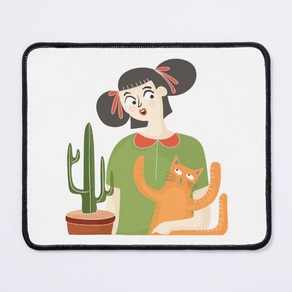 Item preview, Cat Cactus | Humor | Colorful | Retro | Midcentury Style | Fun | designed and sold by geetasadashivan.