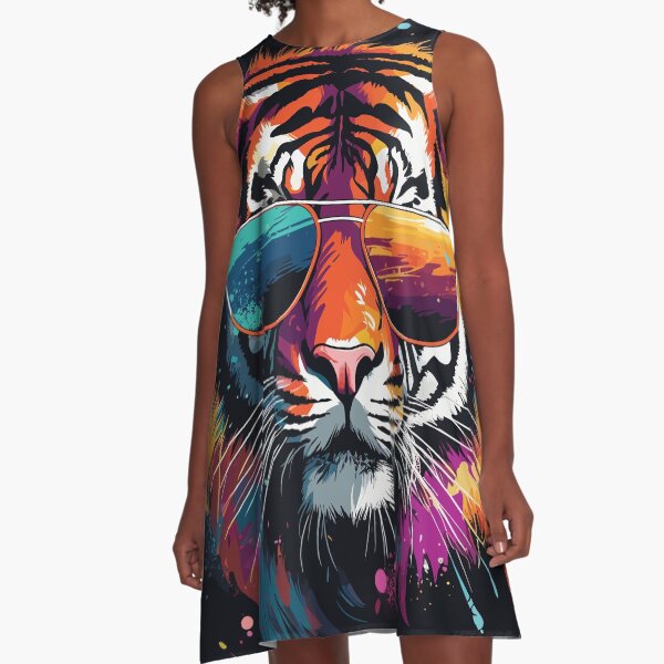 Item preview, Colourful tiger with sunglasses 03 designed and sold by Batch-C91.