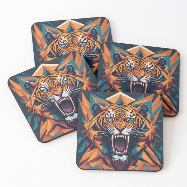 Item preview, "Roaring Tiger: A Bold and Colorful Vector Art Illustration Symbolizing Strength and Courage" designed and sold by Best-Art-32.