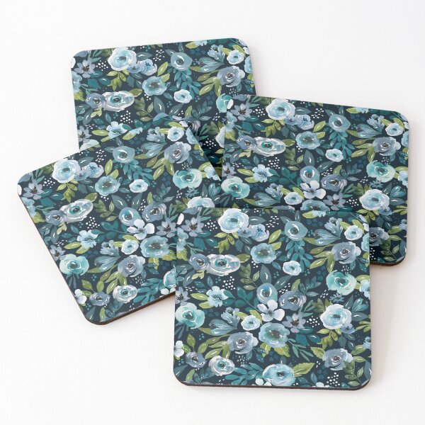 Item preview, Blue Watercolor Boho Floral designed and sold by cateandrainn.