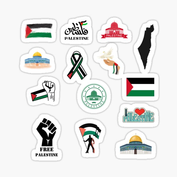 Item preview, Palestine sticker pack 4 Free Palestine stickers designed and sold by Inspiro Studio.