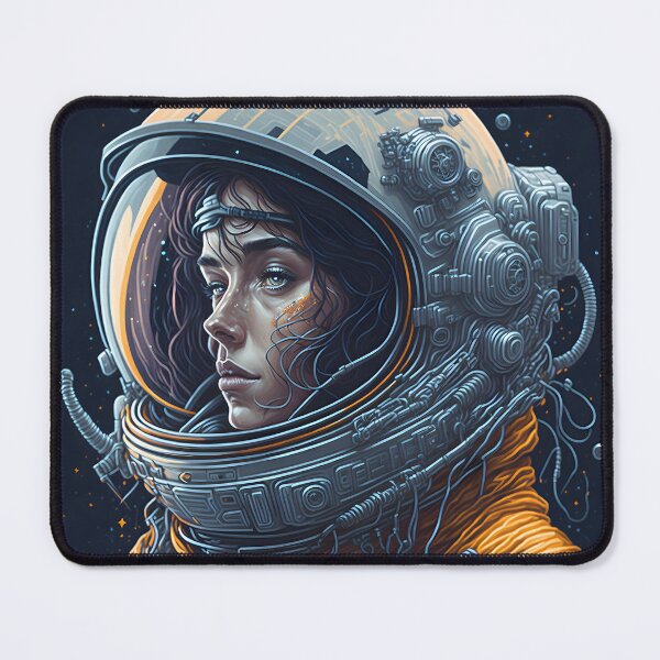 Item preview, "Exploring the Cosmos: Crafting a Captivating Vector Art Portrait of an Astronaut in a Spacesuit with Meticulous Helmet Visor Reflections" designed and sold by Best-Art-32.