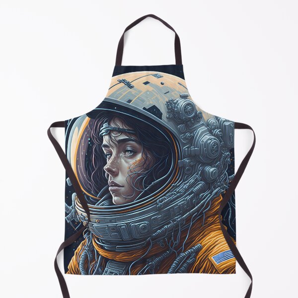 Item preview, "Exploring the Cosmos: Crafting a Captivating Vector Art Portrait of an Astronaut in a Spacesuit with Meticulous Helmet Visor Reflections" designed and sold by Best-Art-32.