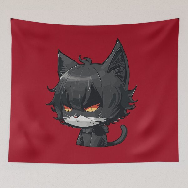 Aperçu de l'œuvre Chat Emo Goth Chaton Noir créée et vendue par Peculiarts.
