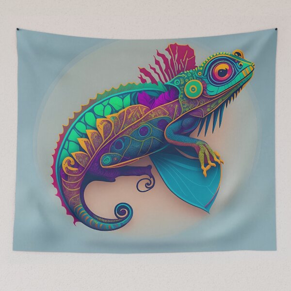Item preview, "Adaptive Brilliance: A Chameleon-Inspired Vector Art Logo Showcasing Color-Changing Expertise" designed and sold by Best-Art-32.