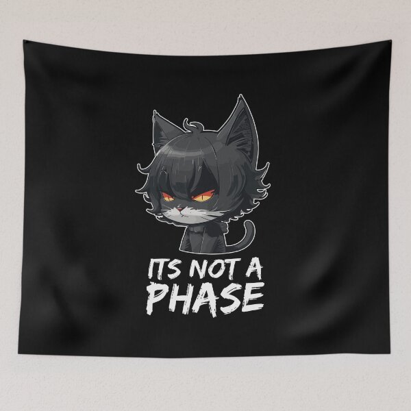 Item preview, Its Not a Phase Emo Cat Goth Black Kitten designed and sold by Peculiarts.