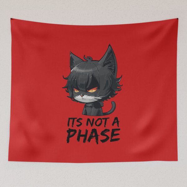 Item preview, Its Not a Phase Emo Cat Goth Black Kitten designed and sold by Peculiarts.