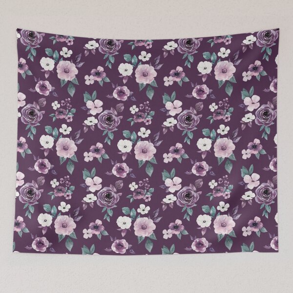 Item preview, Purple Winter Floral designed and sold by cateandrainn.