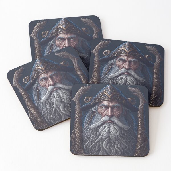 Item preview, "Masterfully Crafted Vector Art Portrait: Capturing Every Wrinkle and Crease of a Wise Old Wizard" designed and sold by Best-Art-32.