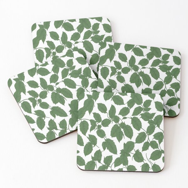 Item preview, Green leaves and branches in white background designed and sold by Carlos Gudino.