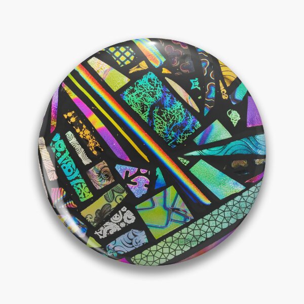 Item preview, Bold Dichroic Jigsaw Fused Glass Art designed and sold by snowflakeglass.