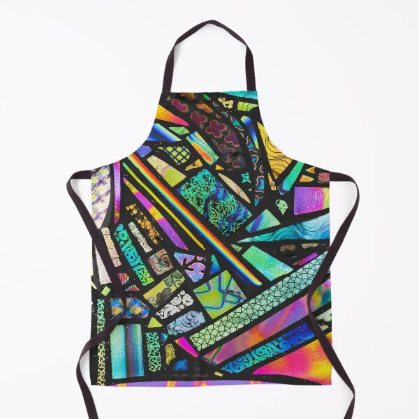 Item preview, Bold Dichroic Jigsaw Fused Glass Art designed and sold by snowflakeglass.