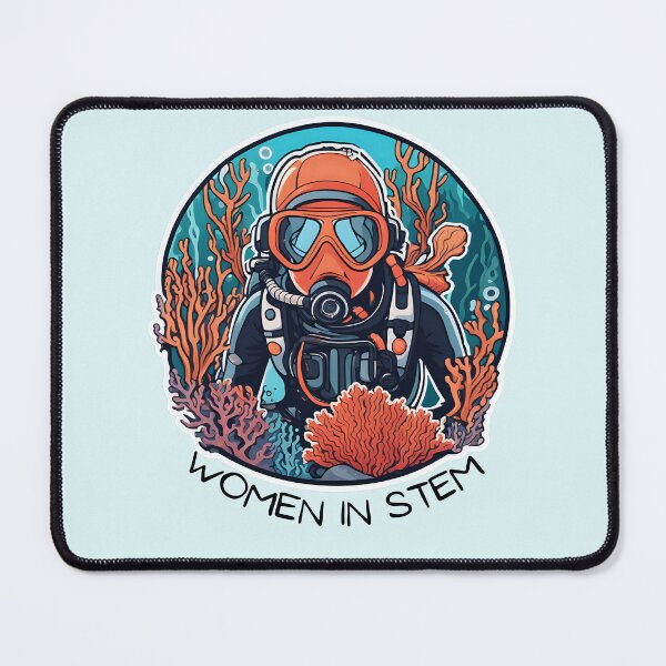 Item preview, Women in stem scuba diver designed and sold by WildStudiio.