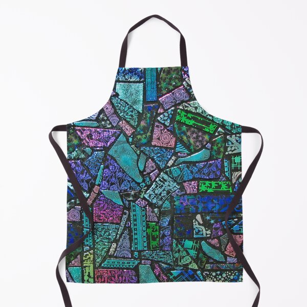 Item preview, Blue Dichroic Jigsaw Fused Glass designed and sold by snowflakeglass.