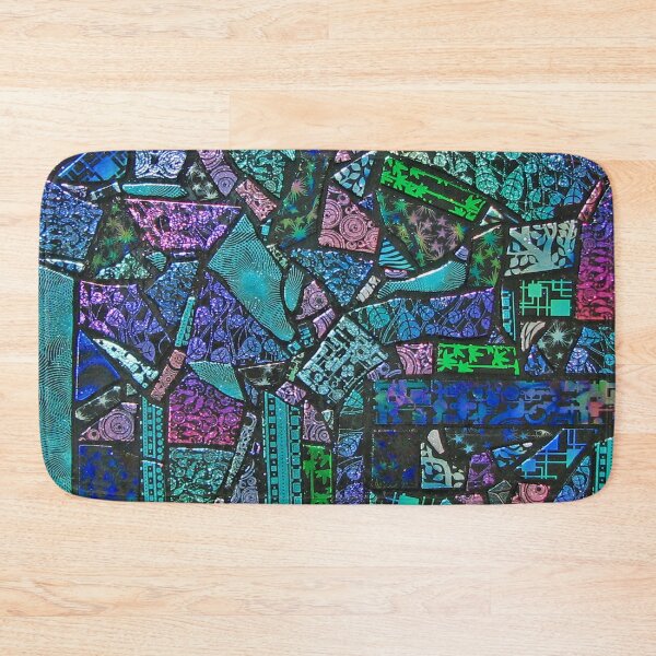 Item preview, Blue Dichroic Jigsaw Fused Glass designed and sold by snowflakeglass.