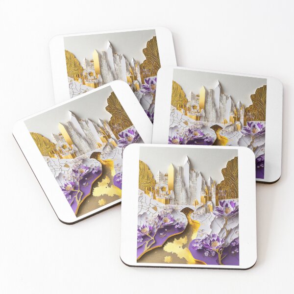 Item preview, Nocturnal Cityscape in 3D Gold designed and sold by Merakiartshop.
