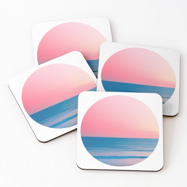 Item preview, Subtle Trans Pride Beautiful Sunset Beach designed and sold by ArtliciousHUMAN.