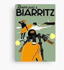 Lienzo "BIARRITZ" Publicidad de viajes vintage