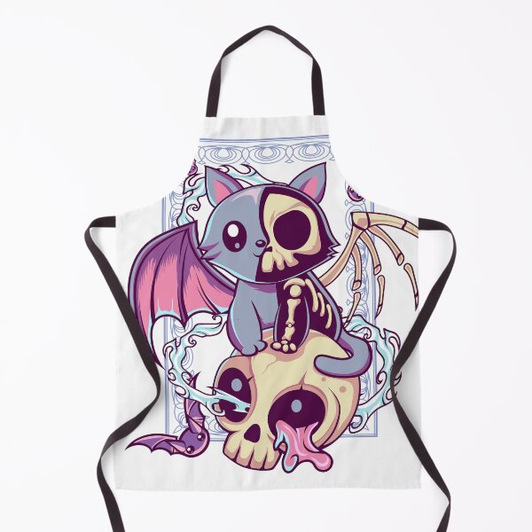 Item preview, Skull Cat Kawaii Gothic designed and sold by DionArts.