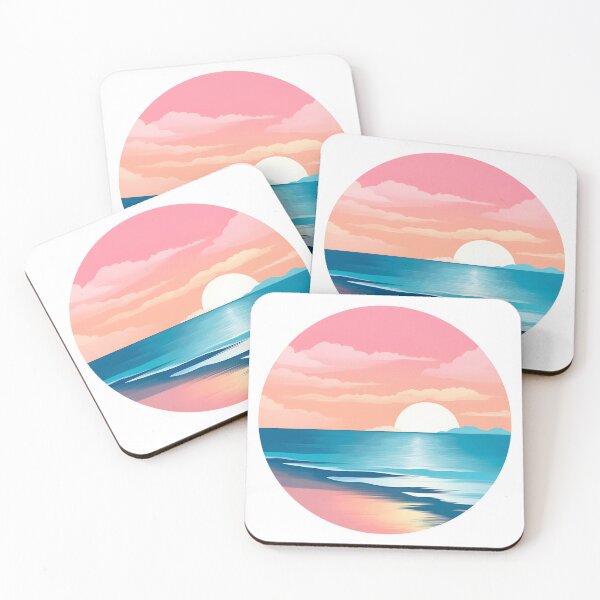 Item preview, Subtle Trans Pride Beautiful Sunset Beach designed and sold by ArtliciousHUMAN.
