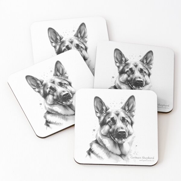 Item preview, German Shepherd Watercolour designed and sold by PixelFixArt.