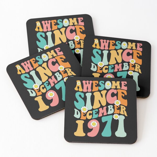 Item preview, Awesome Since December 1971 | Made In 1971 | Retro Groovy Birthday designed and sold by Christina-grich.