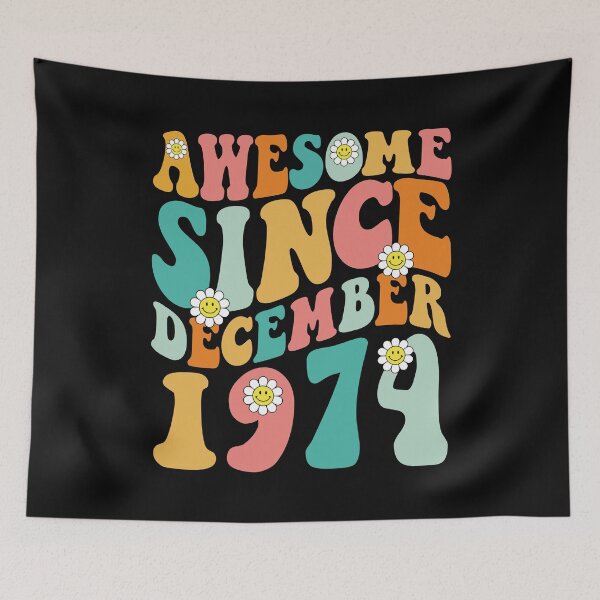 Item preview, Awesome Since December 1974 | Made In 1974 | Retro Groovy Birthday designed and sold by Christina-grich.