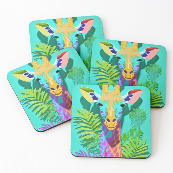 Item preview, Beautiful colourful fantasy giraffe designed and sold by fotofeast.