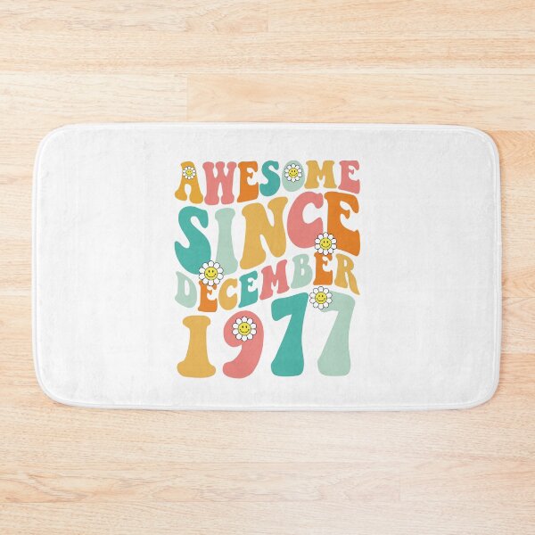 Item preview, Awesome Since December 1977 | Made In 1977 | Retro Groovy Birthday designed and sold by Christina-grich.