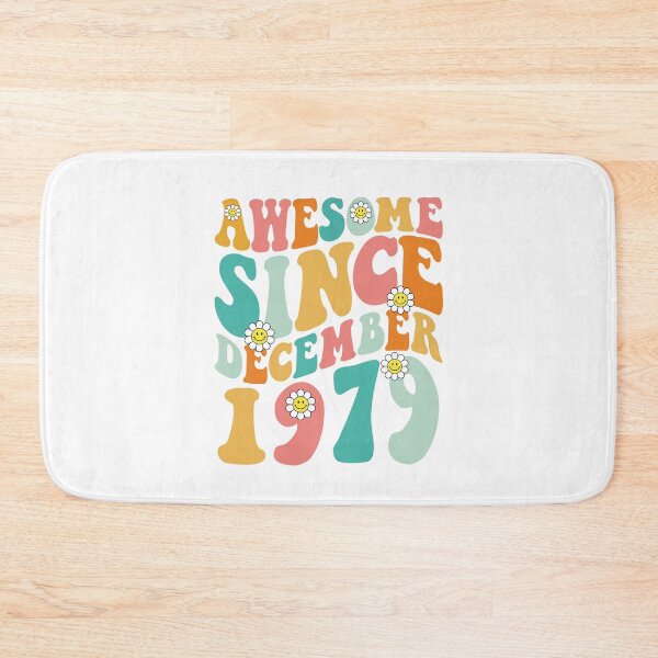 Item preview, Awesome Since December 1979 | Made In 1979 | Retro Groovy Birthday designed and sold by Christina-grich.