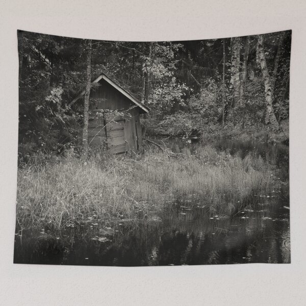 Item preview, Forgotten boathouse bw designed and sold by Jouko Lehto Photography.