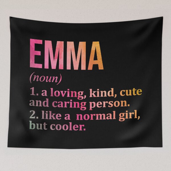 Item preview, Emma Name Definition in Watercolor designed and sold by XCIV.