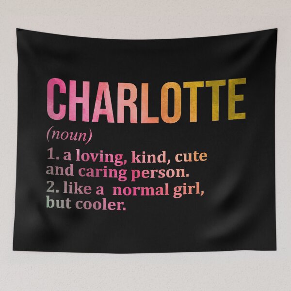Item preview, Charlotte Name Definition in Watercolor designed and sold by XCIV.