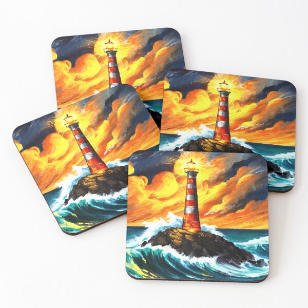 Item preview, Lighthouse in the middle of a storm designed and sold by fotofeast.