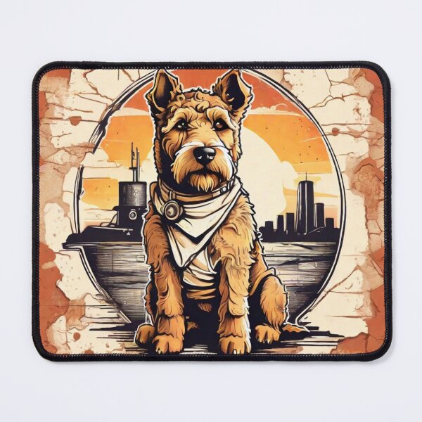 Item preview, Serenade by the Sunset: Airedale Terrier Akita by the Sea designed and sold by Fenomena Designs.