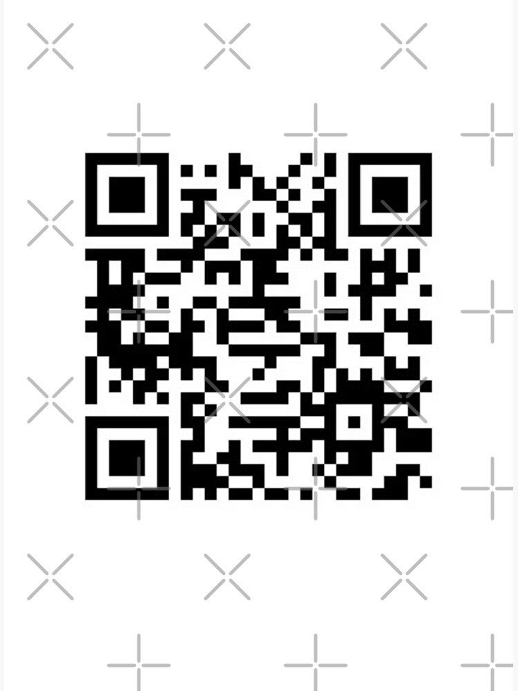 Never Gonna Give You Up Rick Roll QR Code  Link | Poster