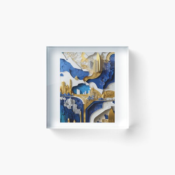 Item preview, Golden Dreams on the City Map designed and sold by Merakiartshop.